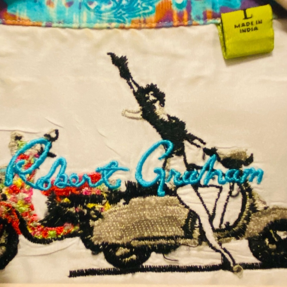 Robert Graham Size Large Button Down Multicolored… - image 3